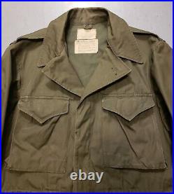 Vtg 50s Korean War M-50 US Army Military Field Coat Jacket Sz Regular Small NICE