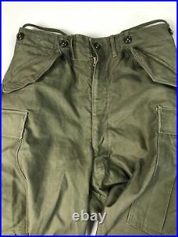 Vtg 50s Korean War US Army Military Trousers Shell Field M-1951 Pants 32X32 1/2