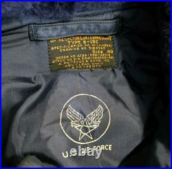 Vtg 50s Korean War USAF B-15C Flight Jacket Flying Pritzker & Sons Named ID Capt