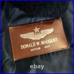 Vtg 50s Korean War USAF B-15C Flight Jacket Flying Pritzker & Sons Named ID Capt