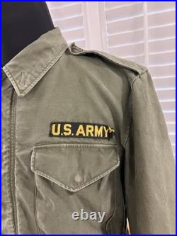 Vtg 50s M-1951 Field Jacket US Army patches Special Forces M Reg EXCELLENT