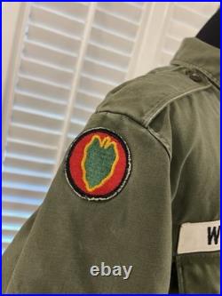 Vtg 50s M-1951 Field Jacket US Army patches Special Forces M Reg EXCELLENT