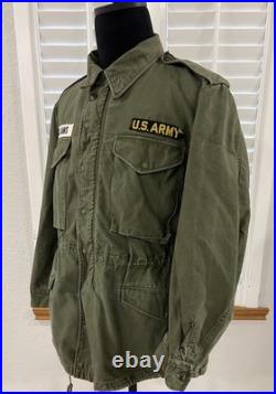 Vtg 50s M-1951 Field Jacket US Army patches Special Forces M Reg EXCELLENT