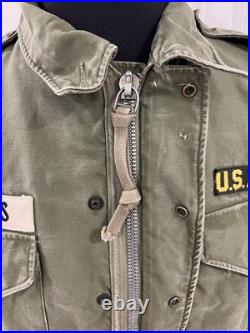 Vtg 50s M-1951 Field Jacket US Army patches Special Forces M Reg EXCELLENT