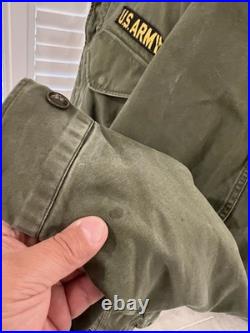 Vtg 50s M-1951 Field Jacket US Army patches Special Forces M Reg EXCELLENT