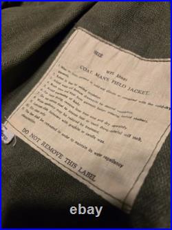 Vtg 50s Military Korean War M-1951 Field Jacket W Liner & Hood Mens Large Coat