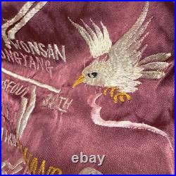 Vtg 50s Silk Reversible Korean War Japan Tour Souvenir Jacket See Description