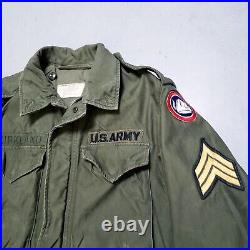 Vtg 50s US Army M-51 Field Jacket Sergeant 47th Infantry Patch Korean War ID'd S