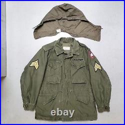 Vtg 50s US Army M-51 Field Jacket Sergeant 47th Infantry Patch Korean War ID'd S