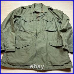 Vtg 50s US Military M-1951 M51 Field Jacket Olive Green OG-107 No Liner Large