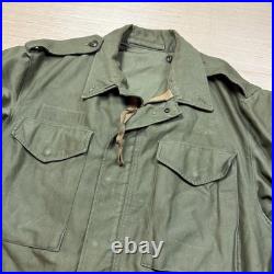 Vtg 50s US Military M-1951 M51 Field Jacket Olive Green OG-107 No Liner Large