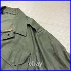 Vtg 50s US Military M-1951 M51 Field Jacket Olive Green OG-107 No Liner Large