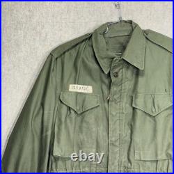 Vtg 50s US Military M-1951 M51 Field Jacket Olive Green OG-107 No Liner Sm 1952