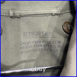Vtg 50s US Military M-1951 M51 Field Jacket Olive Green OG-107 No Liner Sm 1952
