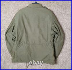Vtg 50s US Military M-1955 Field Jacket Olive Shade 107 With Liner Short Medium