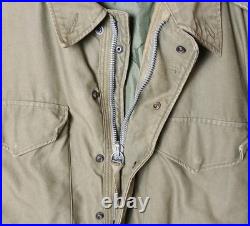 Vtg 50s US Military M-1955 Field Jacket Olive Shade 107 With Liner Short Medium