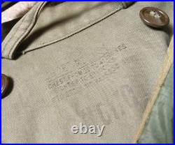 Vtg 50s US Military M-1955 Field Jacket Olive Shade 107 With Liner Short Medium