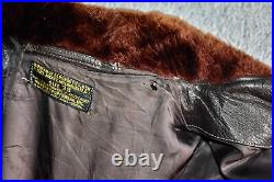 Vtg 50s Werber Sportswear USN Leather MIL-J-7823 (AER) Type G-1 Flight Jacket 38