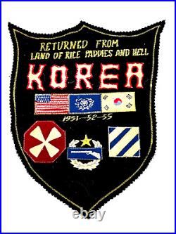 Vtg Authentic Korean War Soldier Back Patch veteran Rice paddies & Hell