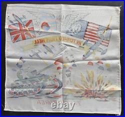 Vtg Hand Painted Trench Art SCARF Returned From HELL Taegu KOREA War Souvenir