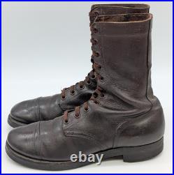 Vtg Korean War 9.5 R Brown Combat Paratrooper Jump Men's Leather Boots