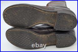 Vtg Korean War 9.5 R Brown Combat Paratrooper Jump Men's Leather Boots