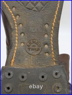 Vtg Korean War 9.5 R Brown Combat Paratrooper Jump Men's Leather Boots