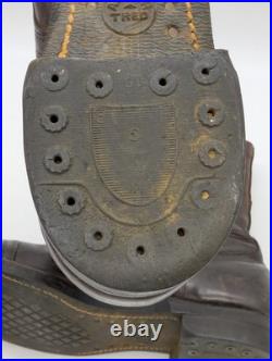 Vtg Korean War 9.5 R Brown Combat Paratrooper Jump Men's Leather Boots