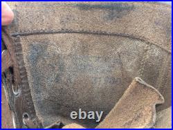 Vtg Korean War 9.5 R Brown Combat Paratrooper Jump Men's Leather Boots