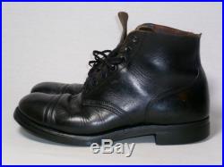 Vtg Korean War Era Custom Chukka Cap Toe Leather Military Jump Boots Mens 9 D