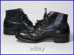 Vtg Korean War Era Custom Chukka Cap Toe Leather Military Jump Boots Mens 9 D
