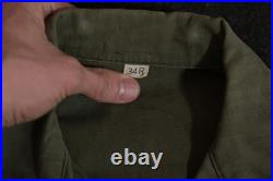 Vtg Korean War US Army 7th Infantry HBT Cut Down Field Modified Jacket 34R Korea