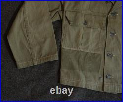Vtg Korean War US Army 7th Infantry HBT Cut Down Field Modified Jacket 34R Korea