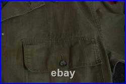 Vtg Korean War US Army 7th Infantry HBT Cut Down Field Modified Jacket 34R Korea