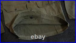 Vtg Korean War US Army 7th Infantry HBT Cut Down Field Modified Jacket 34R Korea