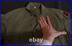 Vtg Korean War US Army 7th Infantry HBT Cut Down Field Modified Jacket 34R Korea