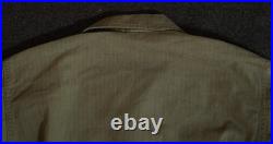 Vtg Korean War US Army 7th Infantry HBT Cut Down Field Modified Jacket 34R Korea