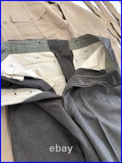 Vtg Korean War US Army Corporal Uniform Wool Shirt Trousers Ribbon Bar Small