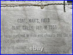 Vtg Korean War era M-1951 M-51 FIELD JACKET XS SHELL & Liner Military Wool EXC
