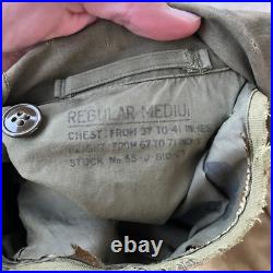 Vtg Korean War era M-1951 M-51 field jacket shell With Liner Military Wool MD Reg