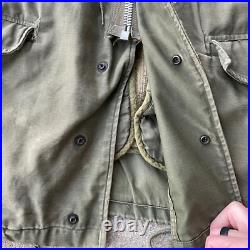 Vtg Korean War era M-1951 M-51 field jacket shell With Liner Military Wool MD Reg