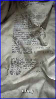 Vtg Korean War era M-1951 M-51 field jacket shell With Liner in Medium Regular
