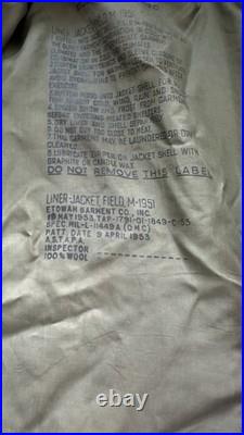 Vtg Korean War era M-1951 M-51 field jacket shell With Liner in Medium Regular