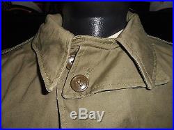 Vtg M-1950 Field Jacket Korean War Era M. Bogen Co. No Liner, Small Short