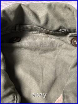 Vtg M-1951 US Army Field Jacket Shell Medium Regular Dated 1952 AC Clothing Nice
