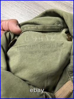Vtg M-1951 US Army Field Jacket Shell Medium Regular Dated 1952 AC Clothing Nice