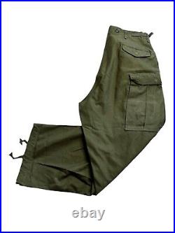 Vtg M51 Field Trousers Shell M-1951 Army Military Pants Green Baggy 34X29