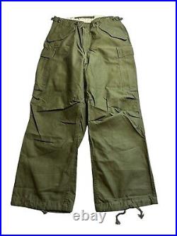 Vtg M51 Field Trousers Shell M-1951 Army Military Pants Green Baggy 34X29