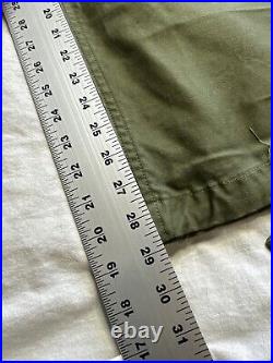 Vtg M51 Field Trousers Shell M-1951 Army Military Pants Green Baggy 34X29