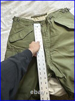 Vtg M51 Field Trousers Shell M-1951 Army Military Pants Green Baggy 34X29